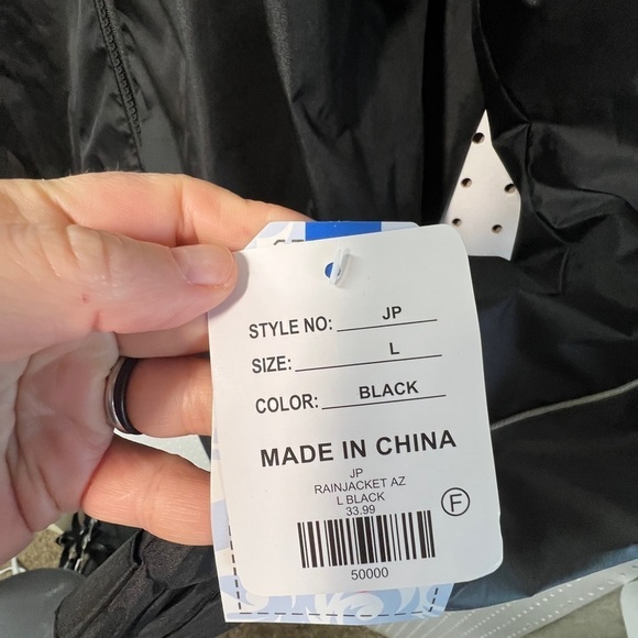 NWT Crazy Apparel Arizona Windbreaker Jacket With Removable Hood size large - Picture 10 of 10